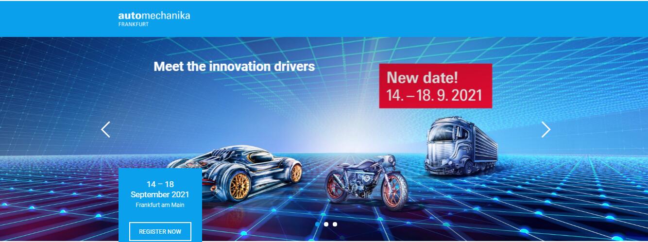 2021年法蘭克福國際汽車零配件及售后服務(wù)展覽會2021年9月14日-18日