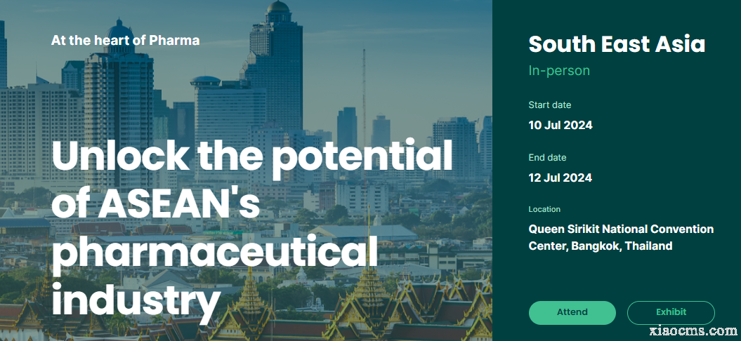 世界制藥原料東南亞展覽會(huì) CPHI South East Asia 2024 | 2024.7.10-12
